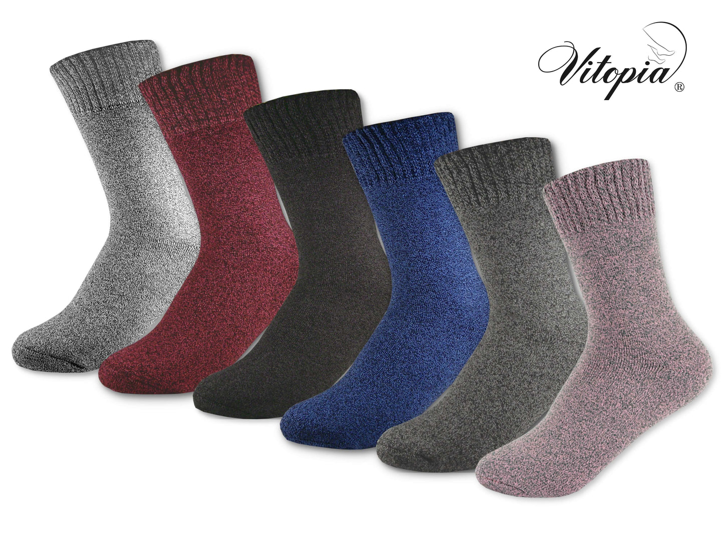 Winter-Socken | 4 Paar | Damen | extra dick und warm | Baumwolle