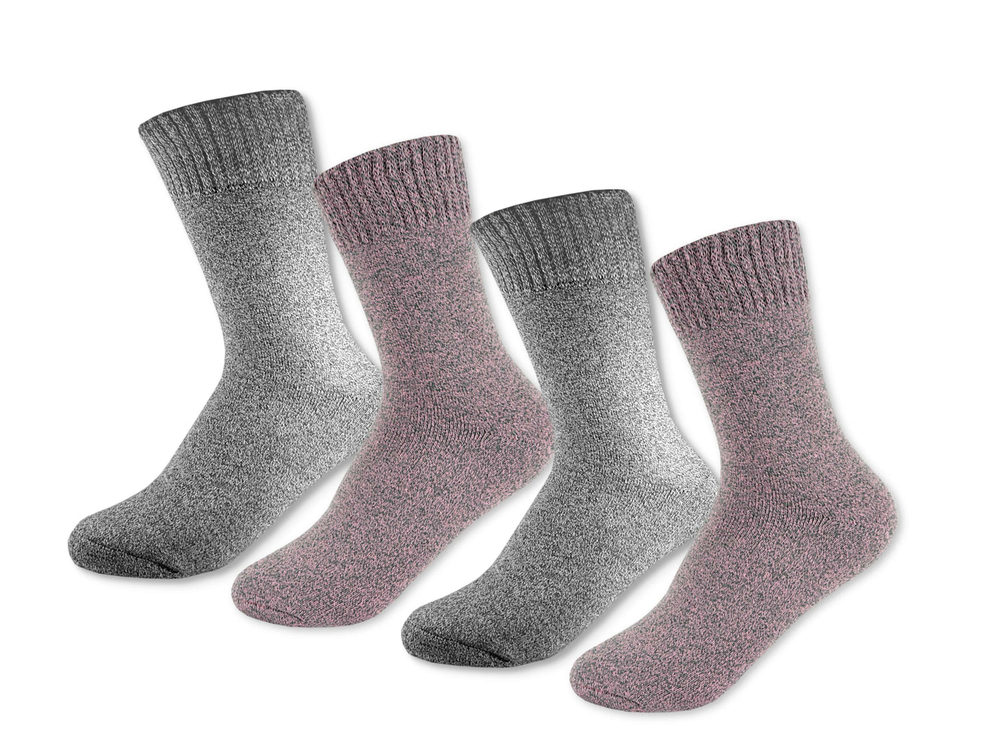 Winter-Socken | 4 Paar | Damen | extra dick und warm | Baumwolle