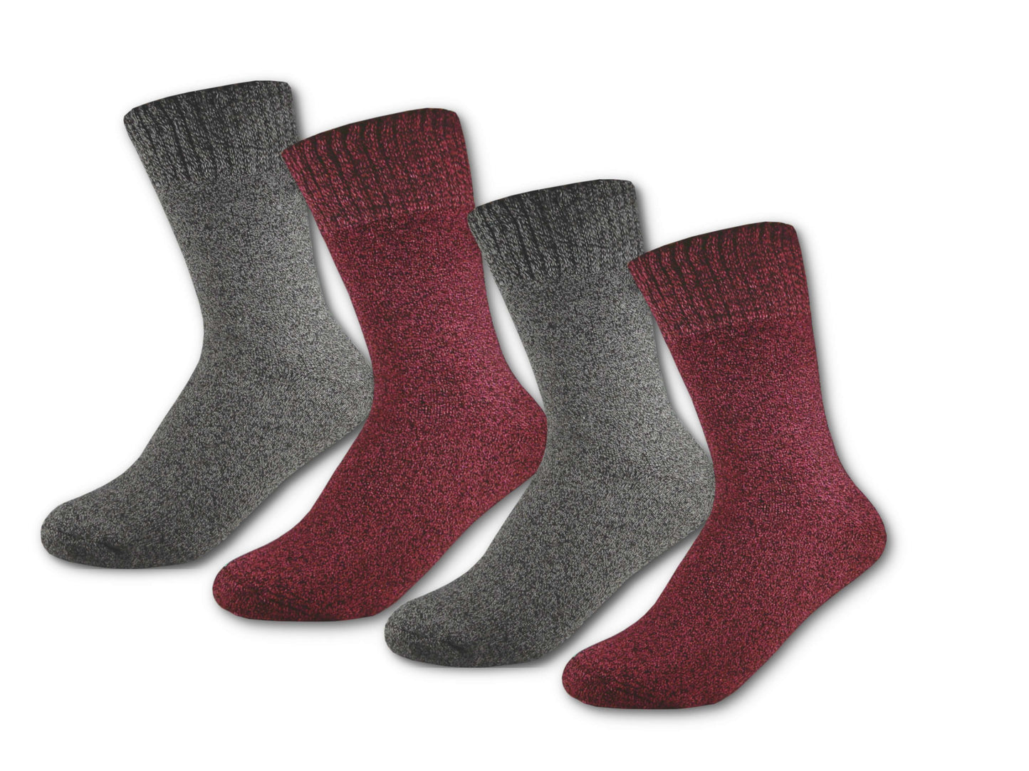 Winter-Socken | 4 Paar | Damen | extra dick und warm | Baumwolle