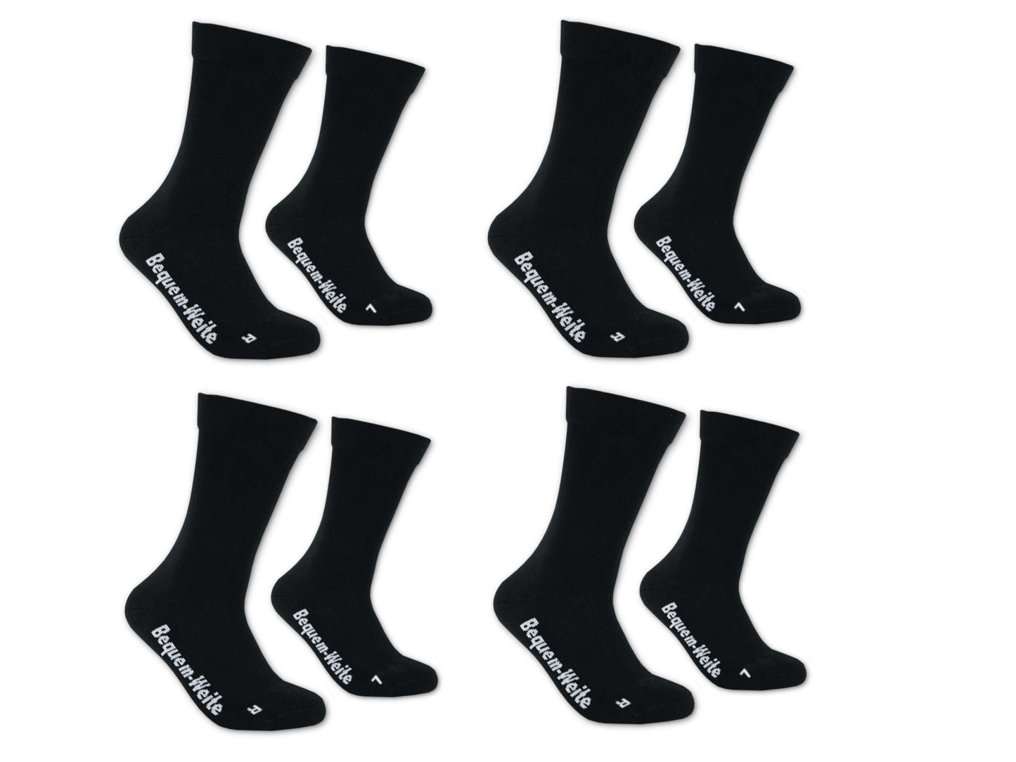 Gesundheitssocken mit ABS für Diabetiker-Socken ohne Gummi-Bund für Herren & Damen | Extra weiter Schaft in breiter Trichterform Venenfreundlich