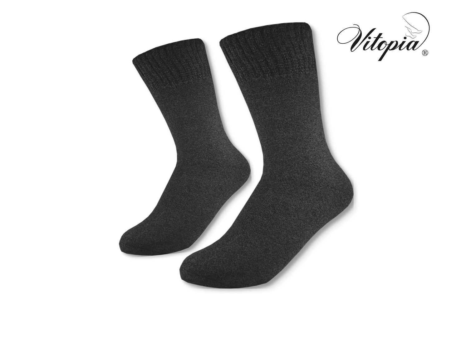 Vitopia® 4 Paar Herren Winter Socken extra dick + warm Baumwolle - Herren Diabetikersocken Gesundheitssocken Thermosocken - www.Socken-Center24.de