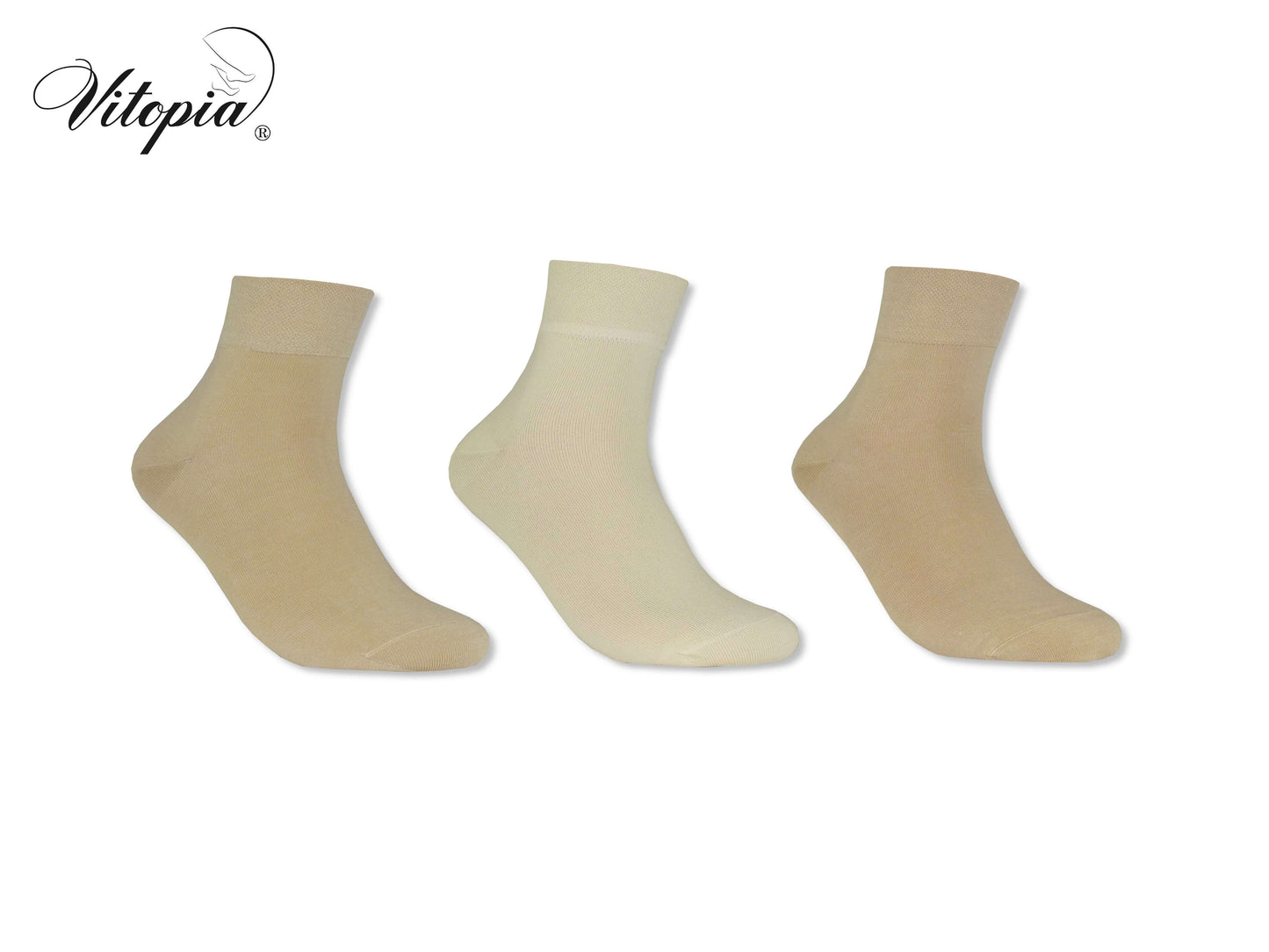 Vitopia® 6 Paar Herren Kurzsocken ohne Gummi Baumwolle Sneaker - Herren Kurzsocken Kurzschaft - www.Socken-Center24.de