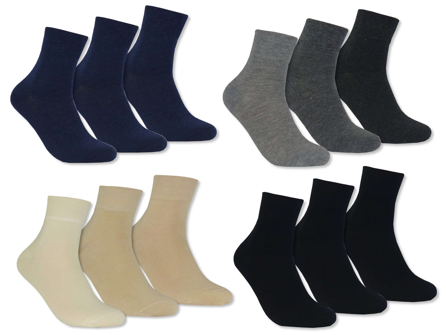 Herren Kurzsocken ohne Gummi versch. Farben Baumwolle Herren Kurzsocken Kurzschaft - www.Vitopia-Socken.de