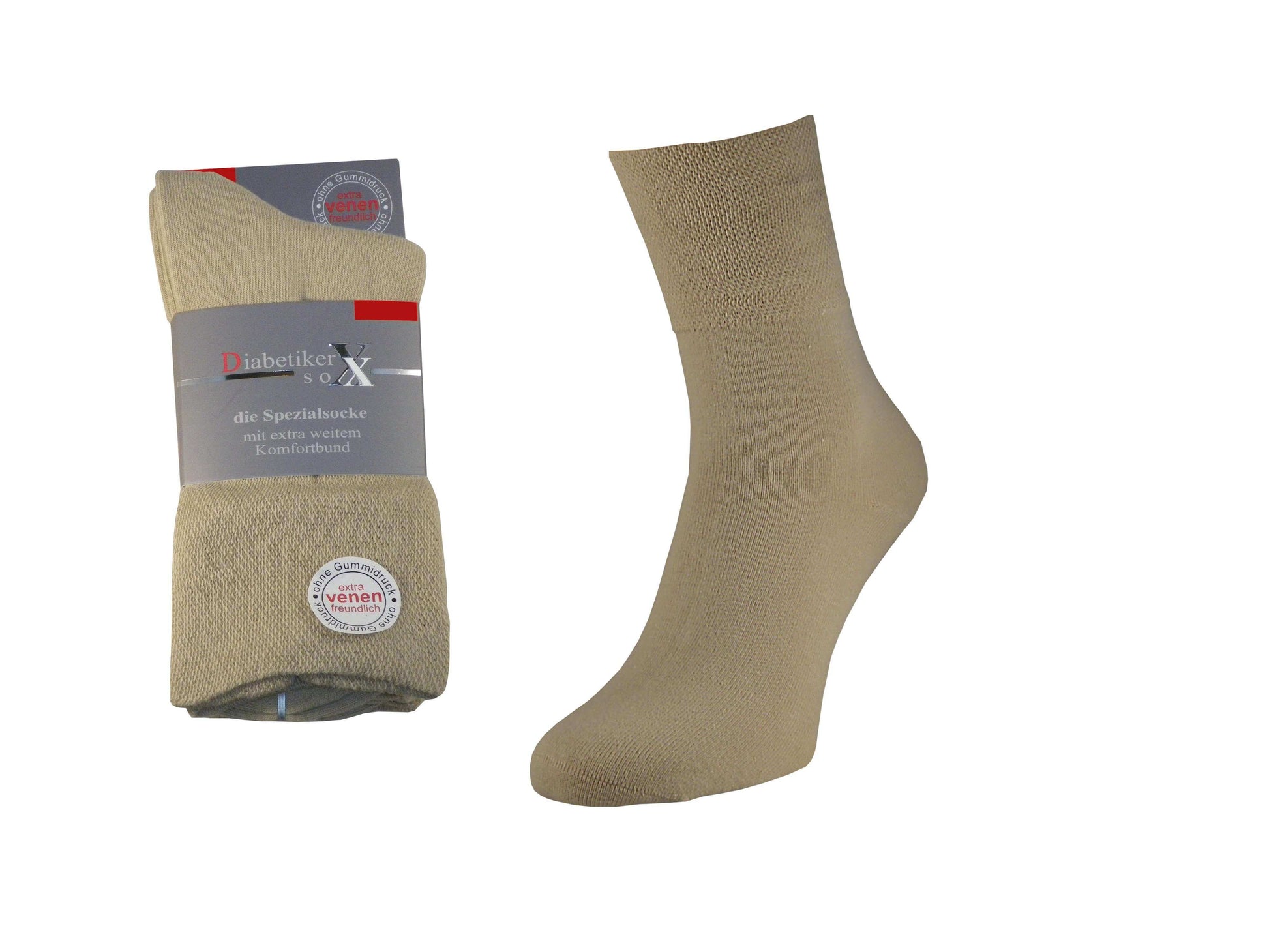 Vitopia®6 Paar Damen Diabetiker Socken ohne Gummi Gesundheitssocken - Damen Diabetikersocken Gesundheitssocken - www.Socken-Center24.de