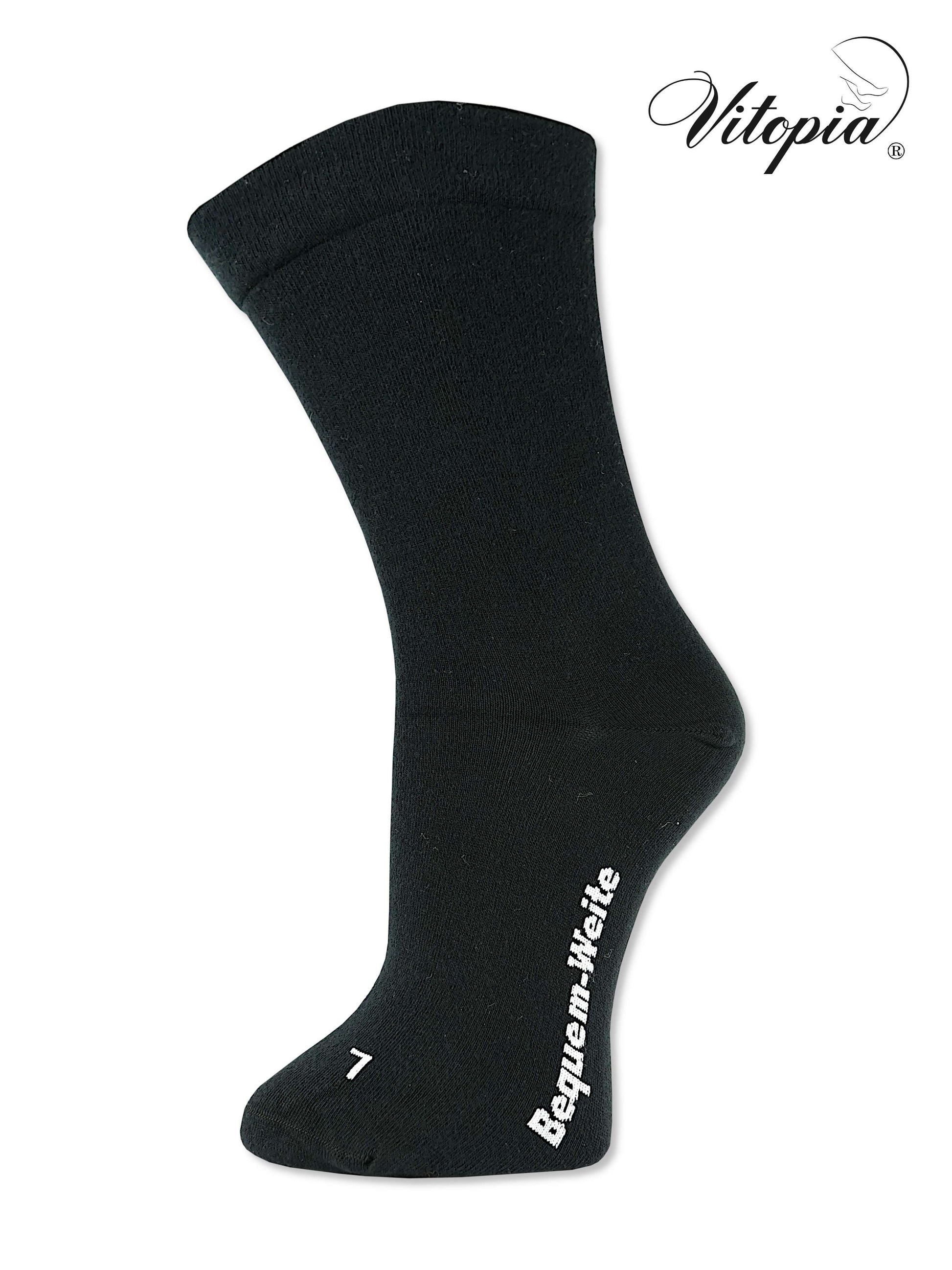 Vitopia® 4 Paar Gesundheitssocken für Diabetiker-Socken ohne Gummi-Bund für Herren & Damen - Herren Diabetikersocken Gesundheitssocken - www.Socken-Center24.de