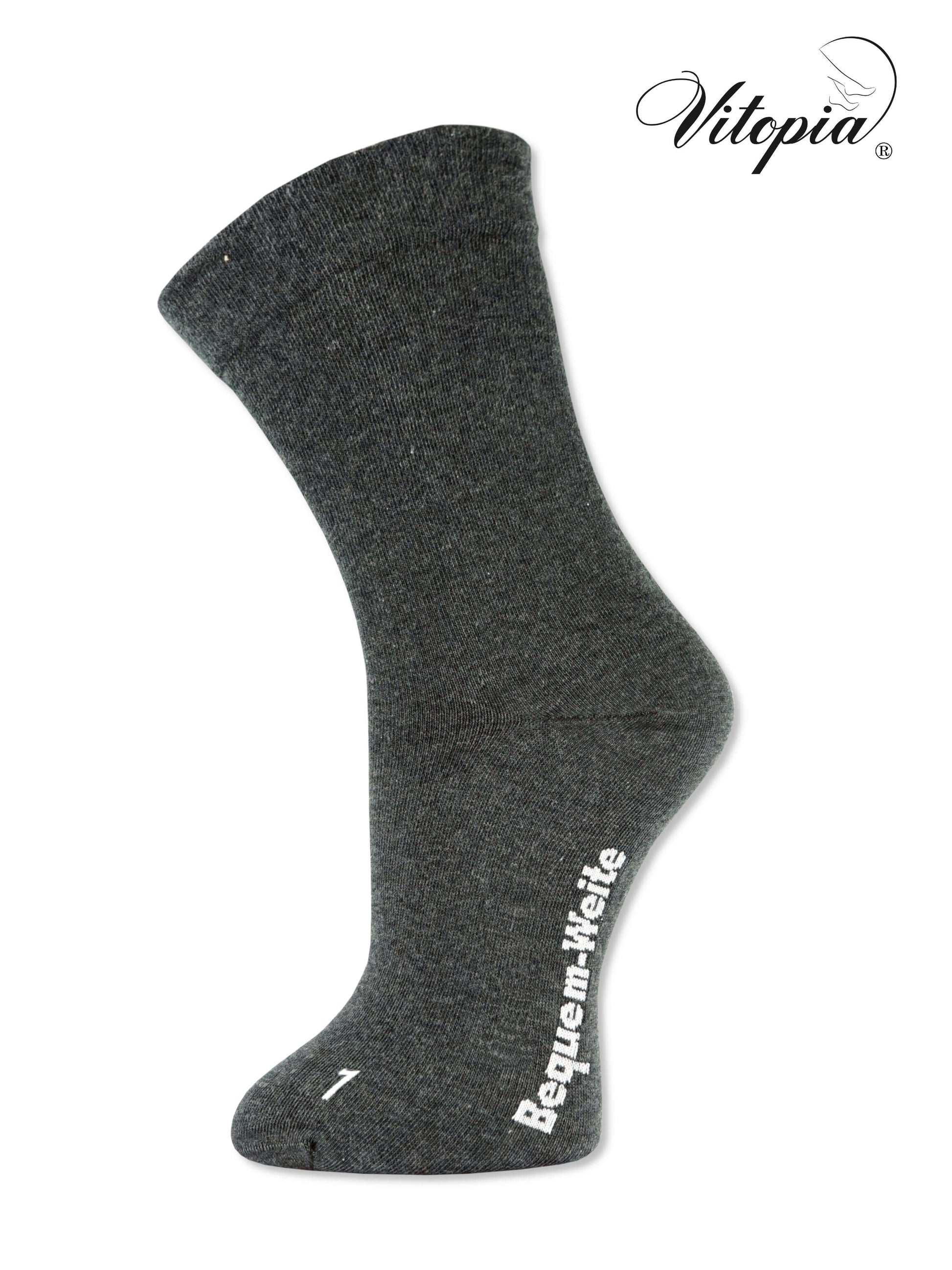 Vitopia® 4 Paar Gesundheitssocken für Diabetiker-Socken ohne Gummi-Bund für Herren & Damen - Herren Diabetikersocken Gesundheitssocken - www.Socken-Center24.de