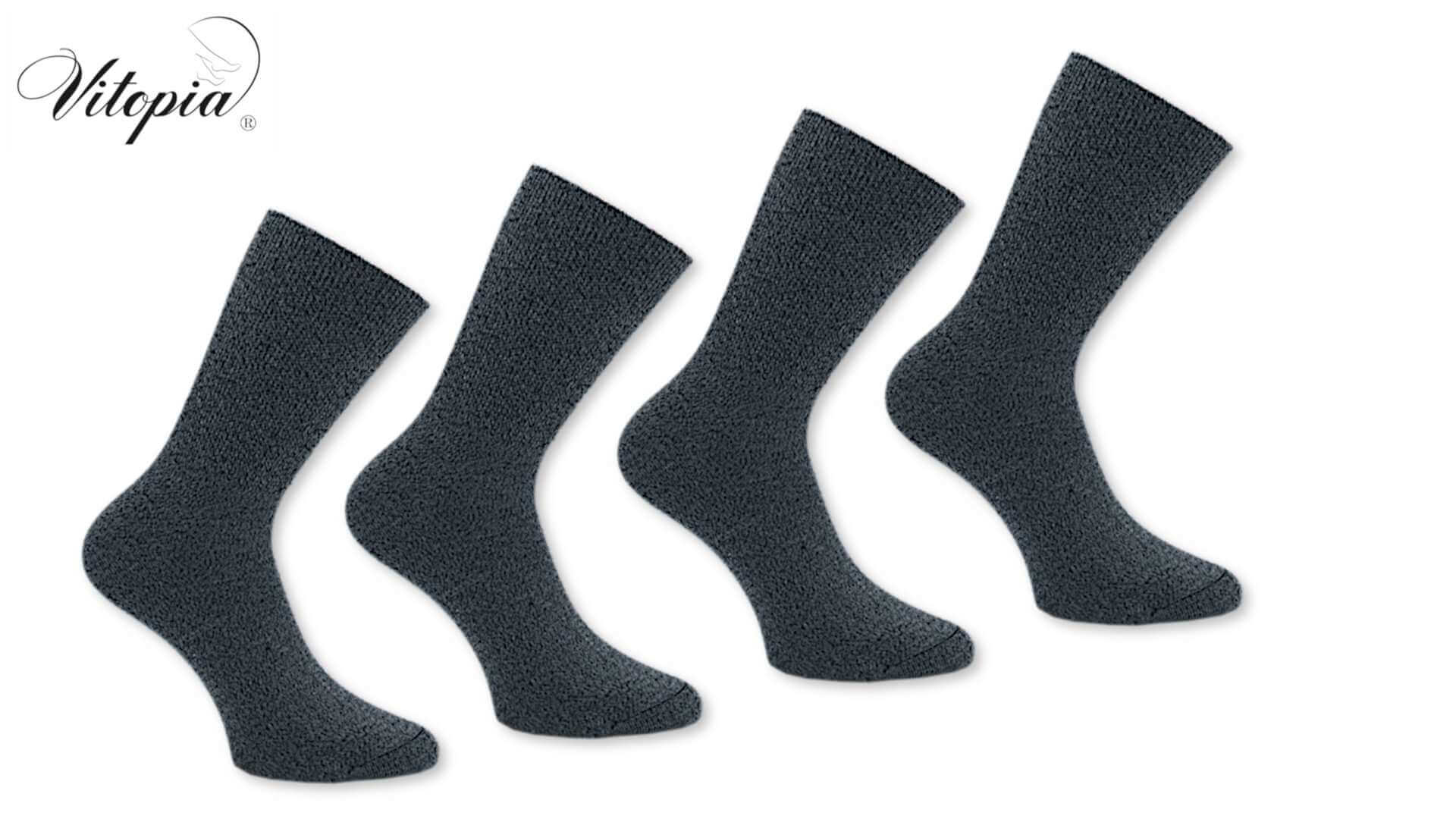 4 Gesundheitssocken dickere ohne Gum – | Paar | Diabetikersocken Vitopia